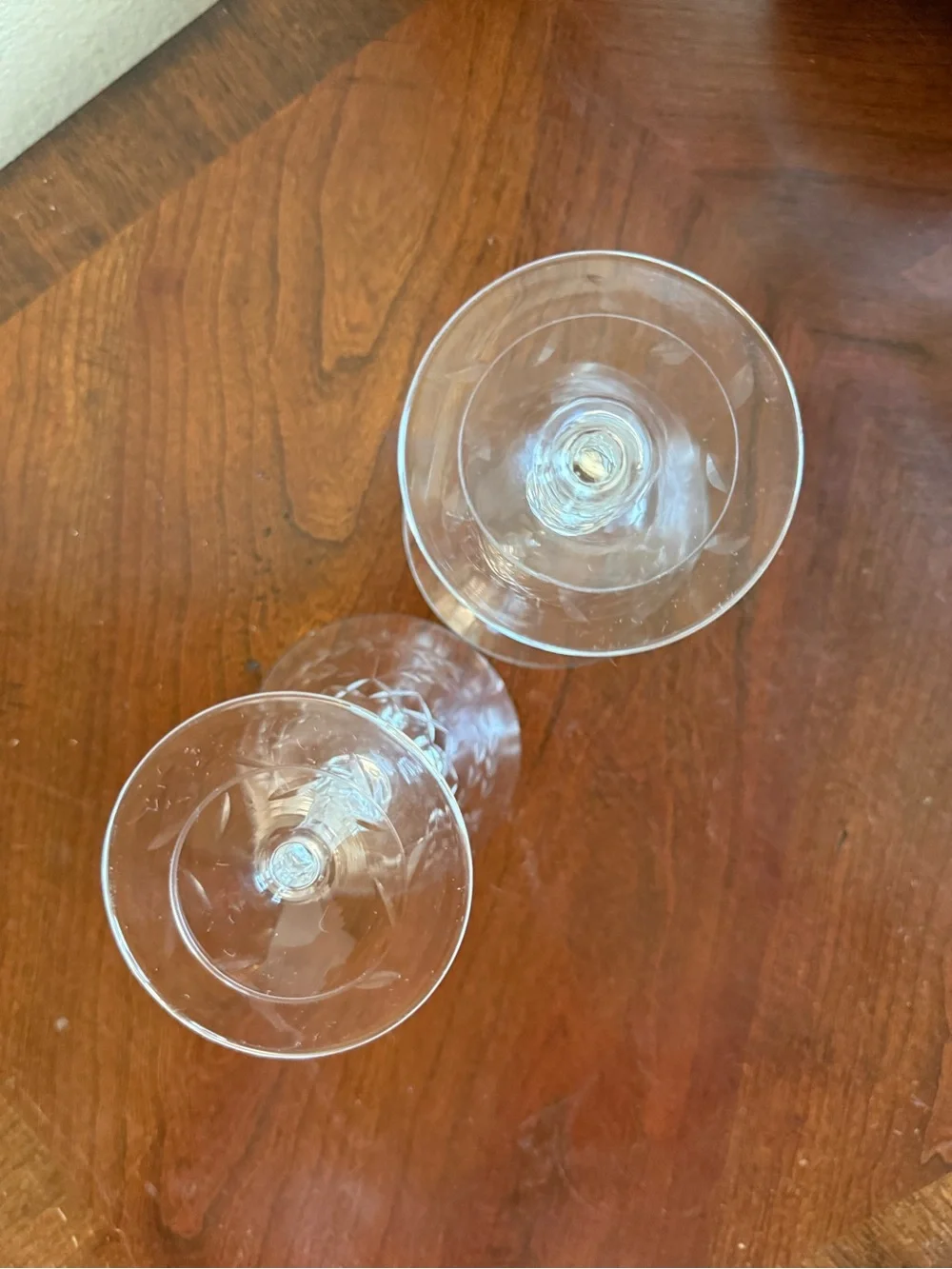 Pair of Vintage MCM 40s Libby Rock sharpe art deco stems